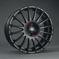 OZ SUPERTURISMO GT 8x17 5*112 Et:35 Dia:75,1 MATT BLACK RED LETTERING