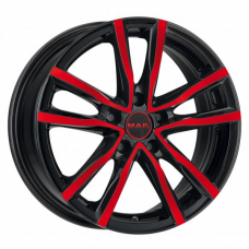 MAK MILANO 7x17 5*114,3 Et:40 Dia:76,1 Black and Red