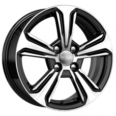 KDW KD1544 6x15 4*100 Et:46 Dia:54,1 Black_Front_Polished