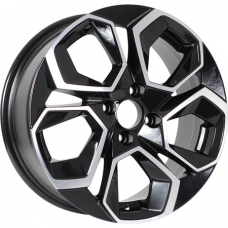 KDW KD1620 6,5x16 5*114,3 Et:45 Dia:60,1 Black_Front_Polished