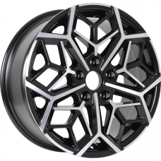 KDW KD1710 7x17 5*114,3 Et:50 Dia:67,1 Black_Front_Polished
