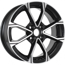 KDW KD1590 6x15 4*100 Et:45 Dia:54,1 Black_Front_Polished