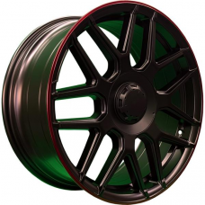 PDW L5424 8,5x19 5*130 Et:38 Dia:66,6 Satin Black Red Lip